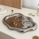 2PCS Luxury Ceramic Jewelry Display Tray Organizer Plate Storage Large Decor