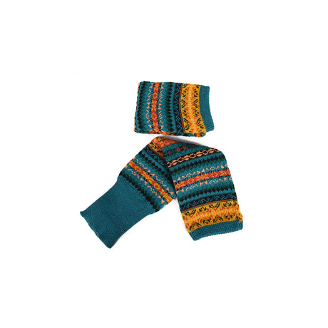 Women Ladies Winter Warm Knit Wool Leg Warmer Woolen Knee Knit Socks Leggings - Black