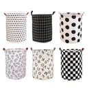 Foldable Laundry Basket Dirty Clothes Hamper Toy Storage Organizer Storage Bin - English Letters