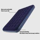 Single Inflatable Airbed 186x96cm Easy Inflate Flocked Air Mattress for Camping Guests