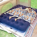 Single Inflatable Airbed 186x96cm Easy Inflate Flocked Air Mattress for Camping Guests