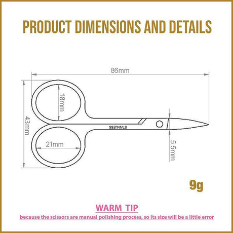 Eyebrow Trimming Scissors Eyelash Nose Hair Cutter Manicure Tweezers