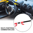 Car Steering Wheel Lock Anti Theft Security Code Lock for Vehicle Protection Use - Red