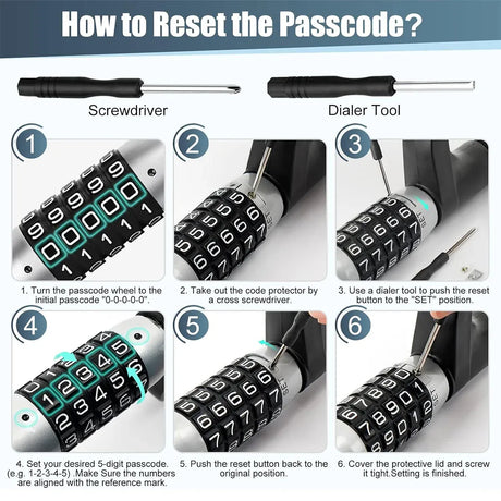 Car Steering Wheel Lock Anti Theft Security Code Lock for Vehicle Protection Use - Black