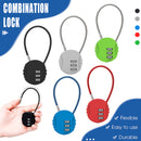 Combination Lock Padlock Locker 3 Digit Security Bike Suitcase Luggage Bag - Grey