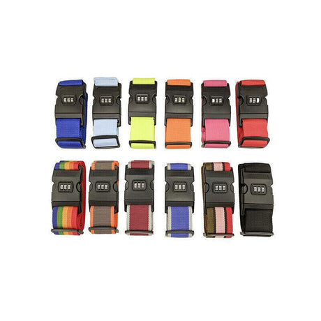 Luggage Strap Code Password Travel Suitcase Secure Lock Safe Nylon Packing Belt - Orange