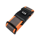 Luggage Strap Code Password Travel Suitcase Secure Lock Safe Nylon Packing Belt - Orange