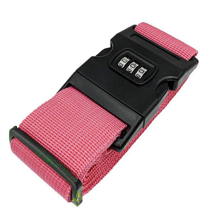 Luggage Strap Code Password Travel Suitcase Secure Lock Safe Nylon Packing Belt - Rainbow