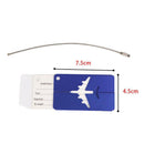 Luggage Tag Aluminum Travel Baggage Suitcase Identity Address Name Label Cards - Black