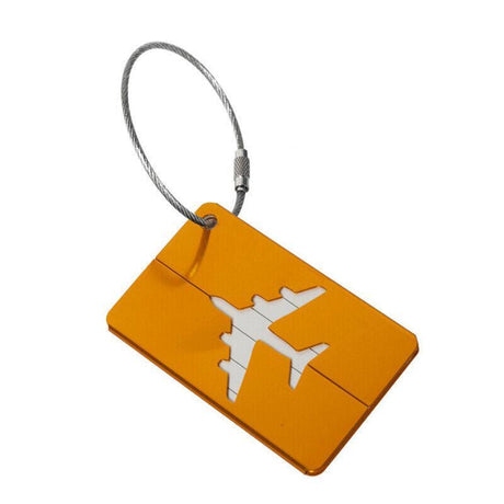 Luggage Tag Aluminum Travel Baggage Suitcase Identity Address Name Label Cards - Black