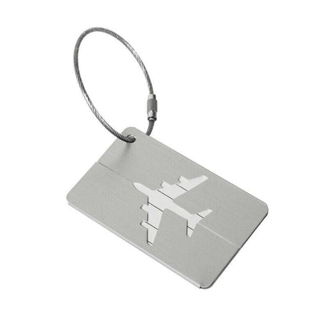 Luggage Tag Aluminum Travel Baggage Suitcase Identity Address Name Label Cards - Blue