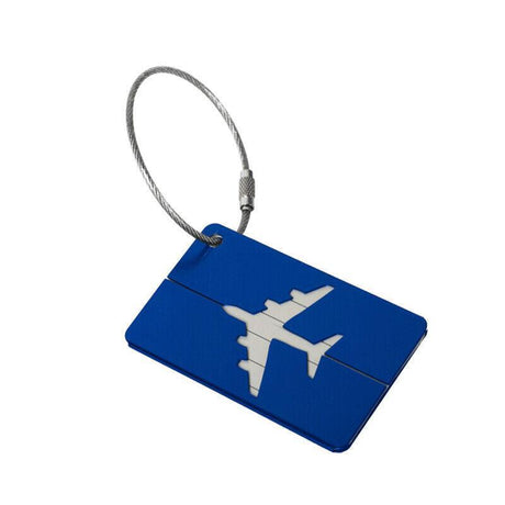 Luggage Tag Aluminum Travel Baggage Suitcase Identity Address Name Label Cards - Purple