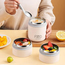 3pcs Insulated Lunch Box Soup Container Portable Breakfast Food Storage Box Set