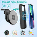 Wireless 15W Magnetic Car Mount Holder Charger For Iphone 13 12 Pro Max Magsafe - White