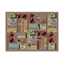 Waterproof Pet Floor Mat Carpet For Dog Cage Feeding Area Anti Slip Washable - Dog-Brown