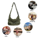 Green Messenger Shoulder Bag for Men Women Casual Work Travel and Daily Use
