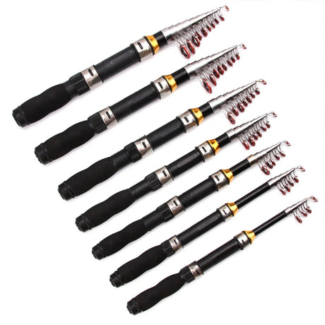Portable Mini Fishing Rod Fishing Gear Compact Travel Rods for Outdoor Sports - 235cm