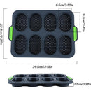 Silicone Cake Mould Oval 8 Compartment Non Stick Baking Pan Kitchen Tools Set