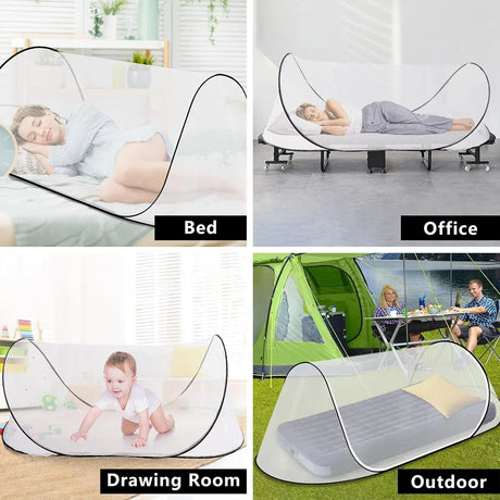 Portable Foldable Mosquito Net Pop-Up Travel Tent for Indoor Outdoor Use