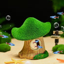 Aquarium Moss Mushroom House Aquascape Crafts Fish Shrimp Hiding Decoration - House With Window