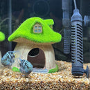 Aquarium Moss Mushroom House Aquascape Crafts Fish Shrimp Hiding Decoration - House With Window