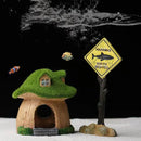 Aquarium Moss Mushroom House Aquascape Crafts Fish Shrimp Hiding Decoration - House With Window