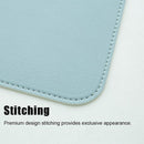 Leather Mouse Pad 30x25.5cm Waterproof Gaming Desk Mat Anti Slip Rubber Mousepad - Light Blue