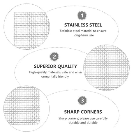 10pcs Stainless Steel Wire Mesh for Water Plants Fish Tank Aquarium Decoration - 8x8cm
