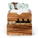 Wooden Spice Storage Box Desktop Organiser Rack Kitchen Countertop Container