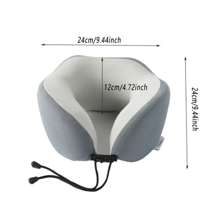 Memory Foam U Shaped Neck Pillow Travel Portable Office Nap Support Pillow - Green