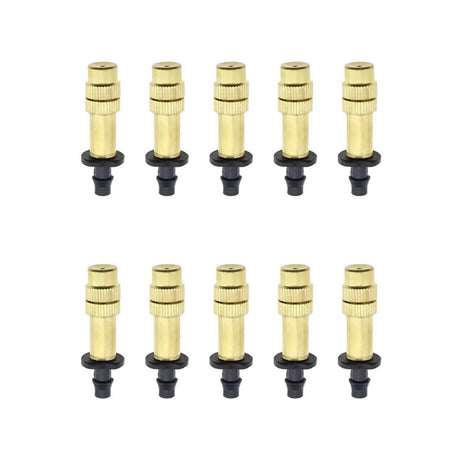 10pcs Adjustable Atomizing Copper Nozzles for Garden Watering Spraying