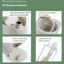Premium Kitchen Oil Dispenser Bottle Glass Olive Oil Cruet Leakproof Small Clear - Blue