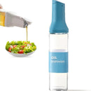 Premium Kitchen Oil Dispenser Bottle Glass Olive Oil Cruet Leakproof Small Clear - Blue