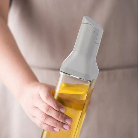 Premium Kitchen Oil Dispenser Bottle Glass Olive Oil Cruet Leakproof Small Clear - Grey