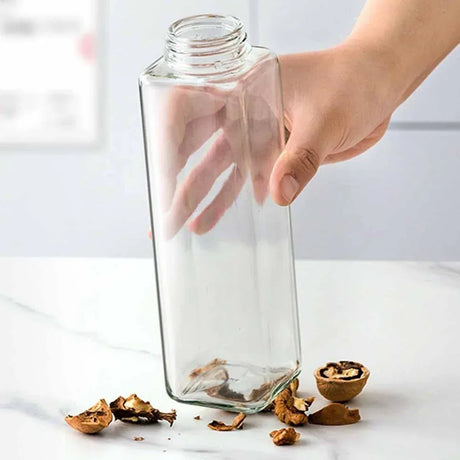 Premium Kitchen Oil Dispenser Bottle Glass Olive Oil Cruet Leakproof Small Clear - Grey