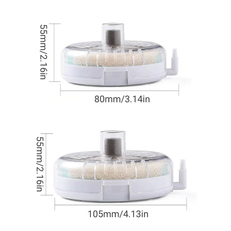 Aquarium Filter Special Mini Small Tank Filter Circle for Freshwater or Marine - 8cm Replacement Cotton*5