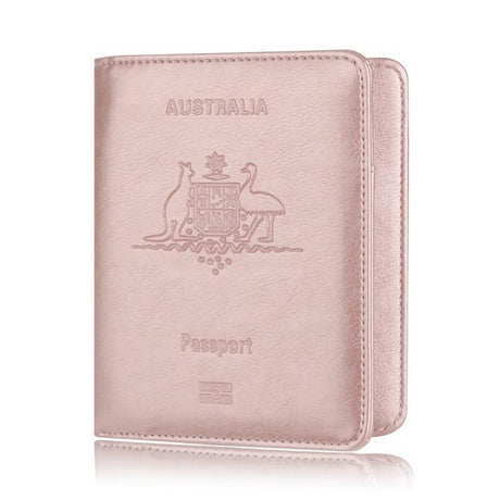RFID Passport Holder Slim Leather Travel Wallet ID Card Cover Case for Men Women - Green