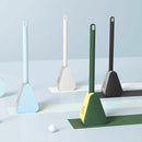 Golf Toilet Brush Long-Handled Toilet Brush Wall-Mounted Silicone Toilet Brush - Black