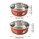 Stainless Steel Pet Bowl Hanging Cat Food Water Bowl Durable for Dogs and Cats - Black-12cm