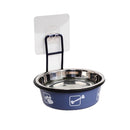 Stainless Steel Pet Bowl Hanging Cat Food Water Bowl Durable for Dogs and Cats - Red-12cm