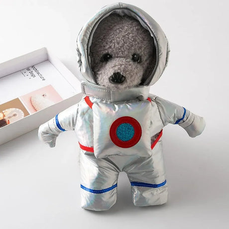 Dog Astronaut Costume Pet Space Suit Funny Halloween Outfit Puppy Clothes Use - L
