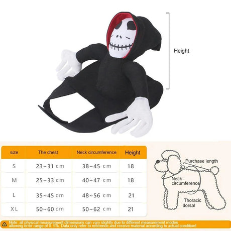 Halloween Dog Costume Pet Accessories Funny Dress Up for Small Medium Dogs - Little Devil Riding-L
