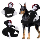 Halloween Dog Costume Pet Accessories Funny Dress Up for Small Medium Dogs - Little Devil Riding-L