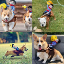 Halloween Dog Costume Pet Accessories Funny Dress Up for Small Medium Dogs - Little Devil Riding-S