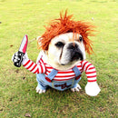Halloween Dog Costume Pet Accessories Funny Dress Up for Small Medium Dogs - Little Devil Riding-S