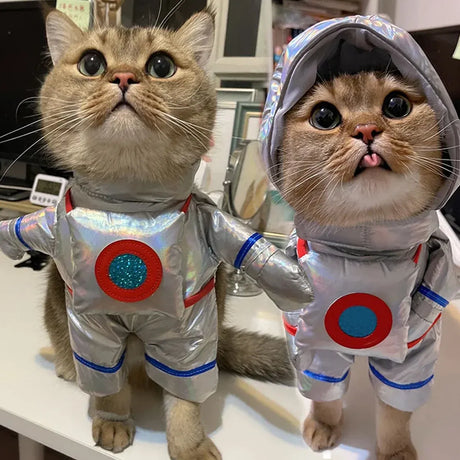 Dog Astronaut Costume Pet Space Suit Funny Halloween Outfit Puppy Clothes Use - XL