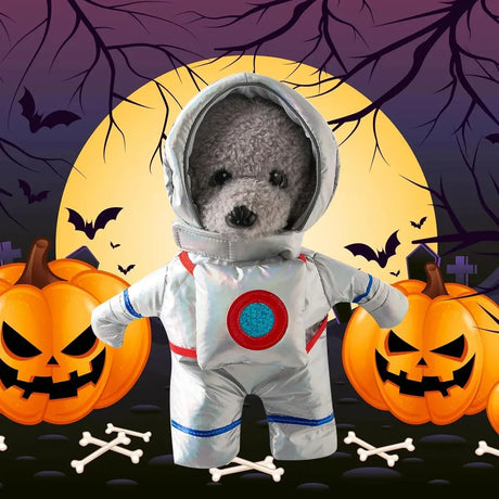 Dog Astronaut Costume Pet Space Suit Funny Halloween Outfit Puppy Clothes Use - XL