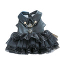 Pet Dog Cat Clothes Autumn Winter Fashion Sequin Small Leather Skirt Outfit - S