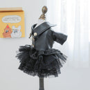 Pet Dog Cat Clothes Autumn Winter Fashion Sequin Small Leather Skirt Outfit - XL