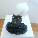 Pet Dog Cat Clothes Autumn Winter Fashion Sequin Small Leather Skirt Outfit - XS